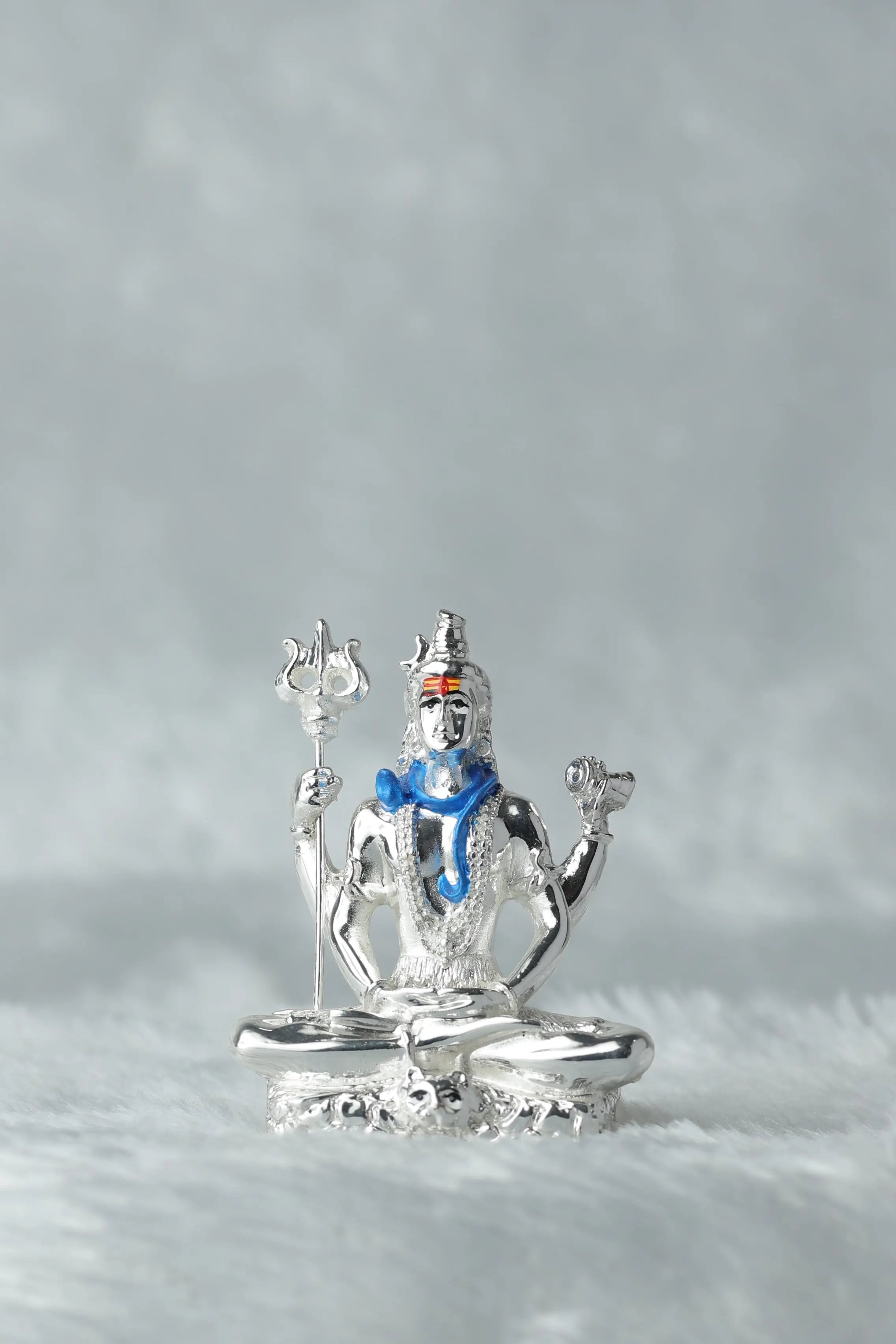 Silver Coated Sitting Shiva Idol | Bholenath | Sanjay